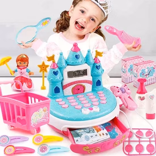 Đồ chơi máy tính tiền dành cho trẻ em hình lâu đài