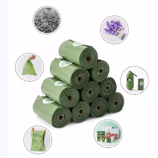 Túi tái chế đựng phân chó, chất liệu HDPE LDPE tùy chỉnh, cuộn thay thế, chống tràn