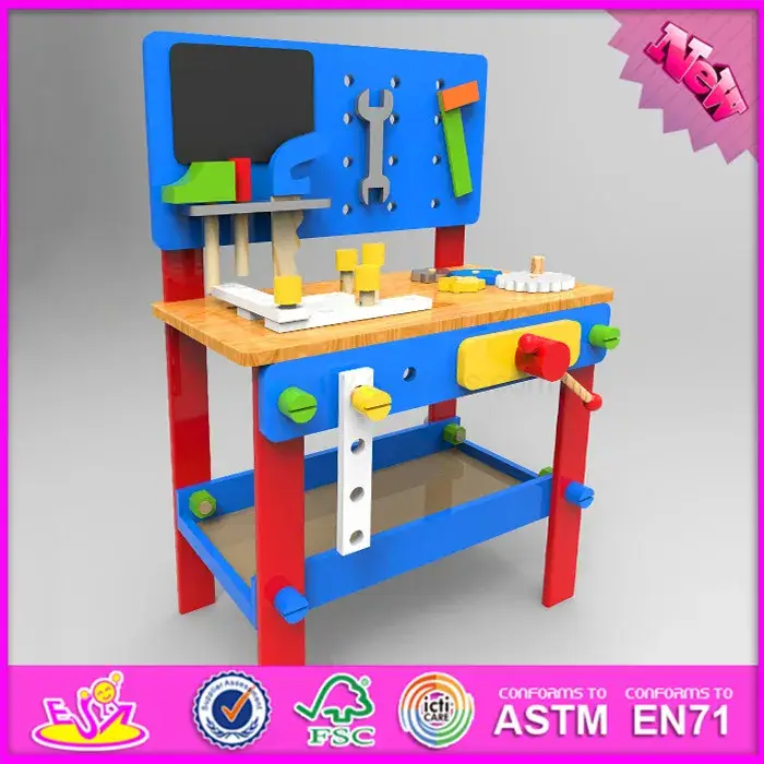 Bàn công cụ bằng gỗ thiết kế mới 2016 dành cho trẻ em - Mẫu W03D076A