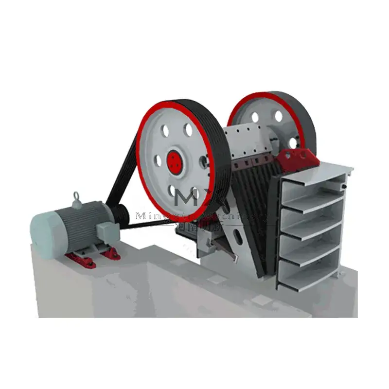 Máy nghiền hàm Rock 150X250 mới nhất năm 2023, có băng tải đi kèm