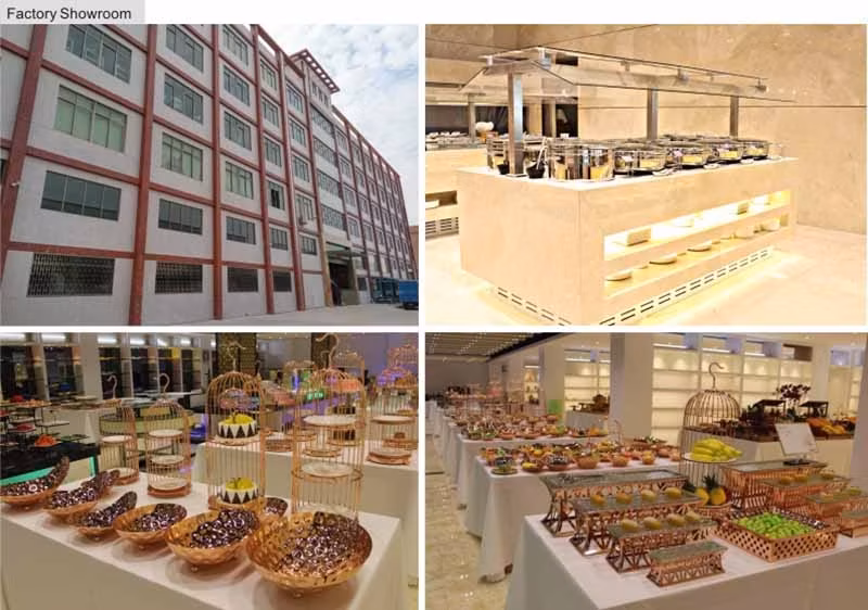 Thiết bị tiệc buffet hiện đại dành cho nhà hàng khách sạn, bao gồm nắp bản lề treo móc và chén giữ nhiệt kiểu Ấn Độ cho đám cưới hình ảnh 20-description