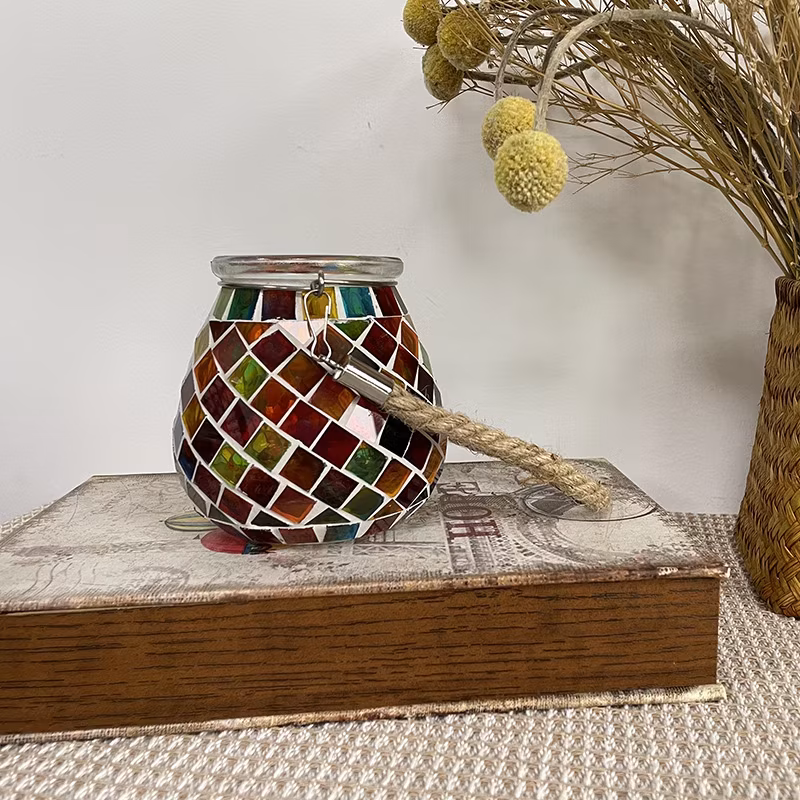 Đèn lồng gốm mosaic năng lượng mặt trời chất lượng cao dành cho không gian ngoại thất hình ảnh 21-description