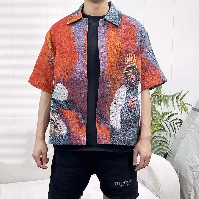 Vải thảm với MOQ thấp và phong cách hip hop nam, tùy chỉnh áo khoác và quần soóc hình ảnh 21-description