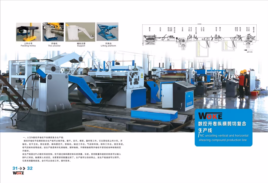 Dây chuyền sản xuất dỡ cuộn, tiện lợi cho việc làm phẳng tấm kim loại mỏng và trung bình hình ảnh 22-description