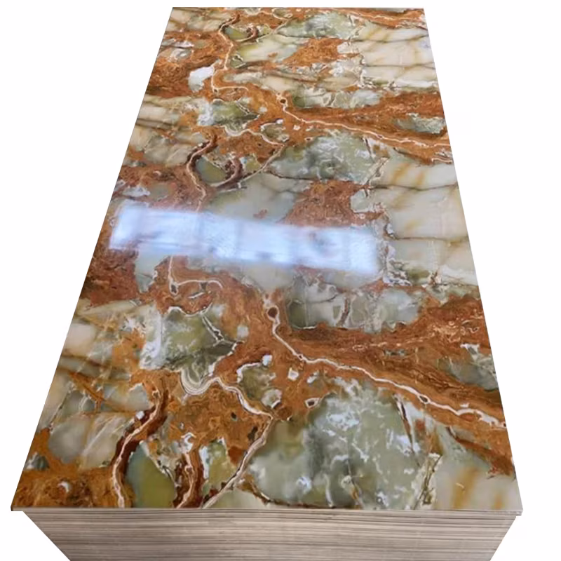 Tấm ốp tường trang trí chất lượng cao từ nhựa PVC/UV giả đá cẩm thạch dùng trong xây dựng hình ảnh 22-description