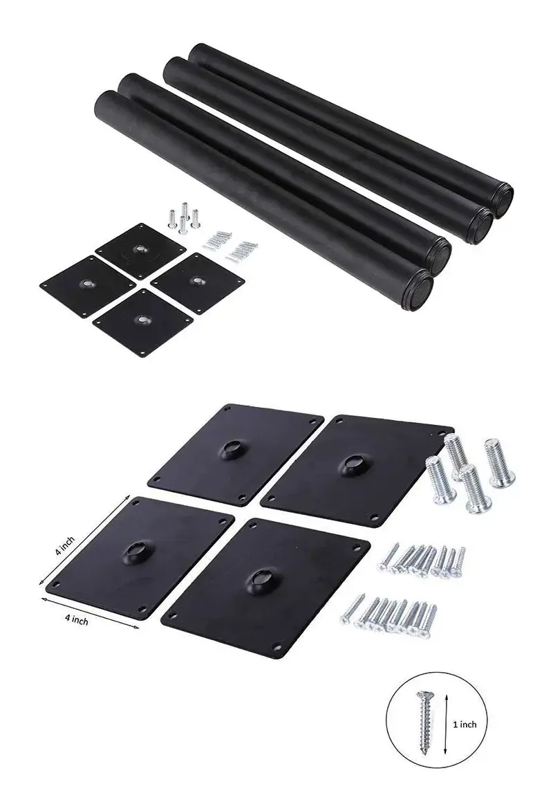 Chân bàn kim loại linh hoạt có thể thay đổi chiều cao 1 inch hình ảnh 13-description