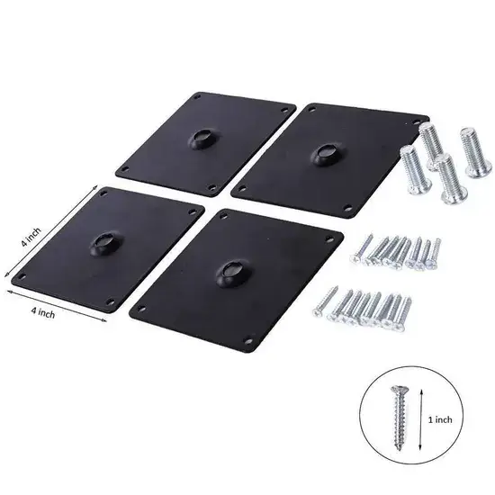 Chân bàn kim loại linh hoạt có thể thay đổi chiều cao 1 inch
