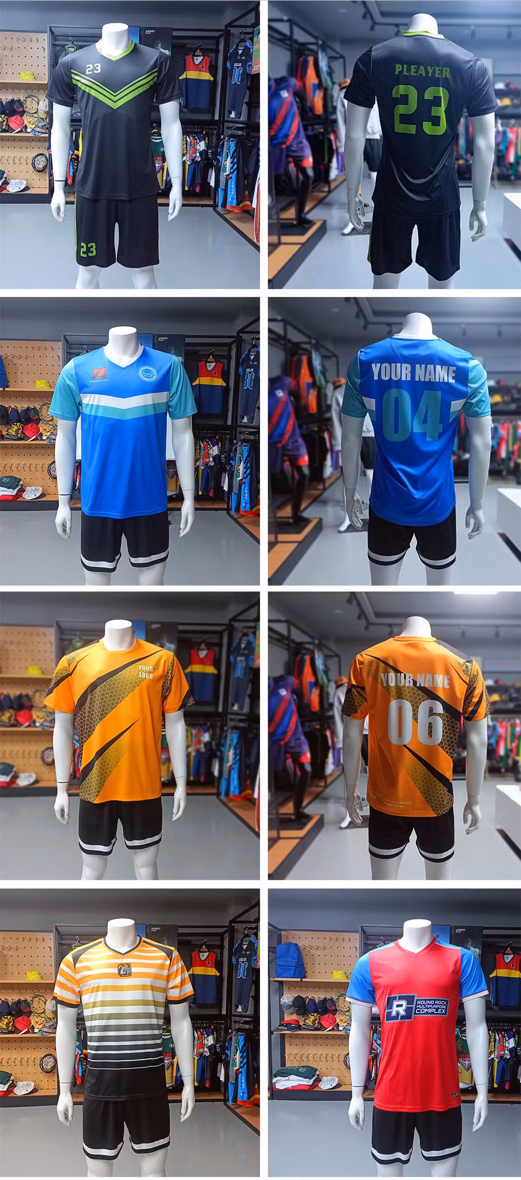 Áo đấu bóng đá nam thiết kế thể thao từ chất liệu polyester thoáng khí hình ảnh 28-description