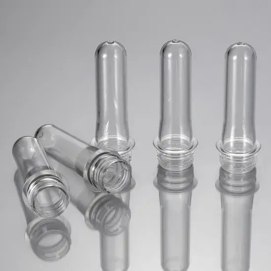 30mm 45mm 55mm Bình Pet Trong Suốt Màu Xanh Dương Có Nắp, Sản Phẩm Cổ Ngắn 28mm