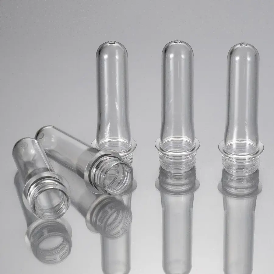 30mm 45mm 55mm Bình Pet Trong Suốt Màu Xanh Dương Có Nắp, Sản Phẩm Cổ Ngắn 28mm