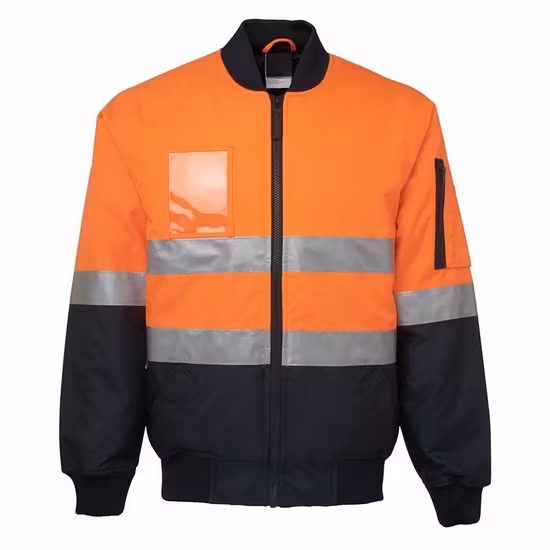 Áo khoác mùa đông hi vis an toàn cho nhân viên làm việc trực tiếp tại nhà máy, chất liệu dày dặn, đảm bảo an toàn với băng phản quang
