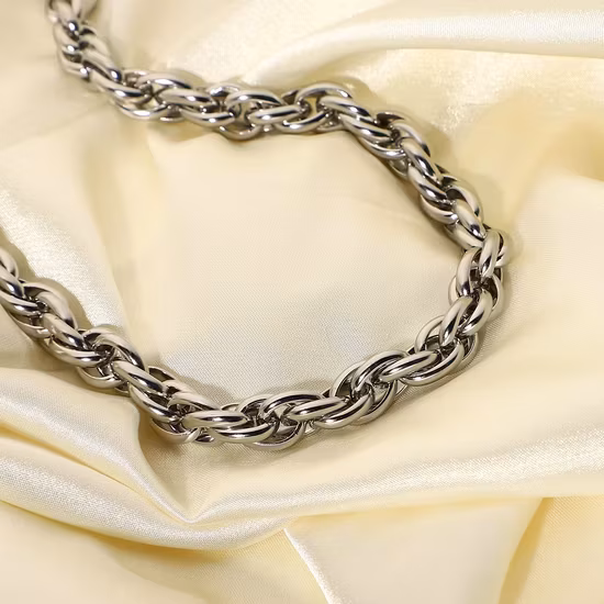 Dây chuyền cổ inox 316L phong cách hip hop thiết kế kiểu choker, có thể điều chỉnh kích thước