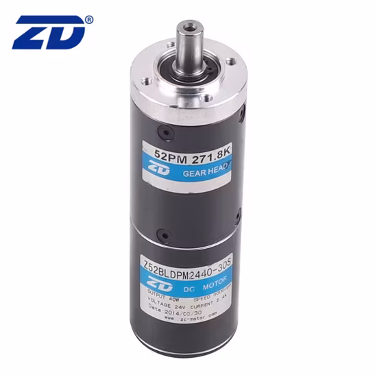 ZD Bàn chải Động cơ 52mm với hệ thống bánh răng hành tinh chính xác không cần chổi than