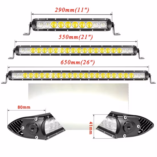 Đèn LED thanh đơn hàng cho SUV, xe tải địa hình Jeep - Tự chọn kích thước và công suất phát sáng