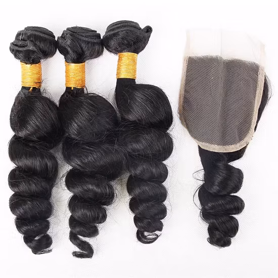 Tóc nguyên chất Mink Brazilian nối phần đóng kín - Sóng lỏng sâu và tóc virgin