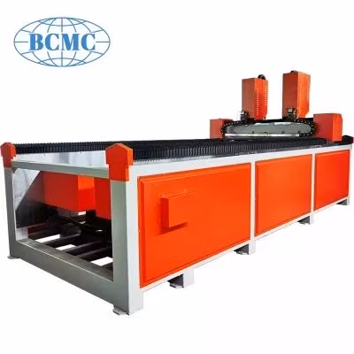 Máy khắc đá CNC 3D 2025 BCMC BCSD-1530M tự động bằng đá granit, router CNC với trục xoay và bàn làm việc di động