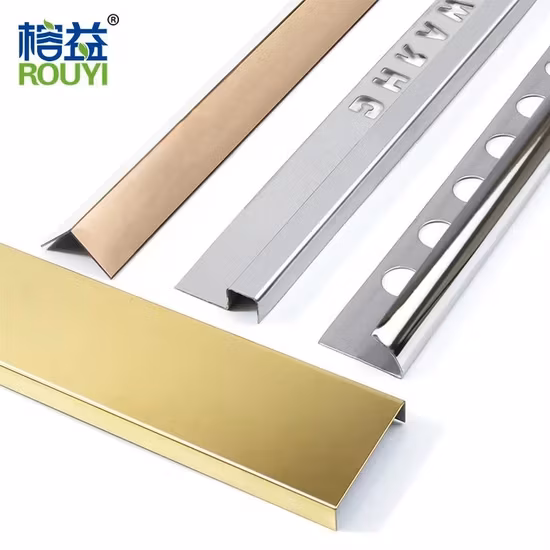 Phân phối hình tròn viền kim loại không gỉ dùng để trang trí và bảo vệ cạnh gạch