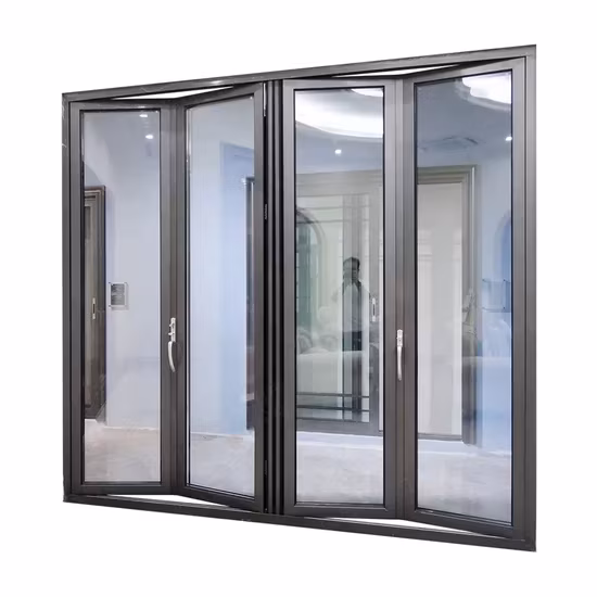 Cửa nhôm cách nhiệt hai lớp trượt và gấp cho sân vườn