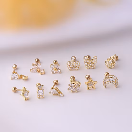 Bông tai chất liệu CZ trong suốt dành cho phái đẹp