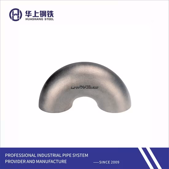 Phụ kiện hàn mặt bích SUS304 316 không gỉ Bw Lr 90 độ Sch10 Sch40 - Khớp nối không hàn cho ống không gỉ