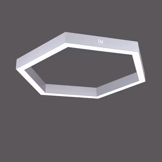 Đèn LED treo trần hình lục giác phù hợp cho không gian văn phòng thương mại