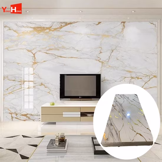 Tấm ốp tường trang trí chất lượng cao từ nhựa PVC/UV giả đá cẩm thạch dùng trong xây dựng