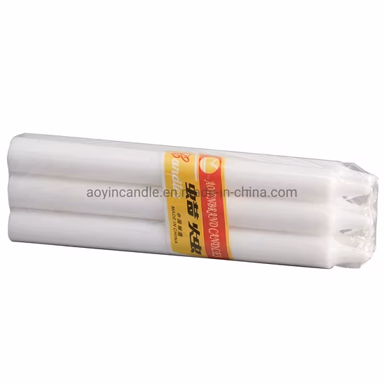 Bánh nến màu trắng không mùi dài 23cm tới chợ Comorin