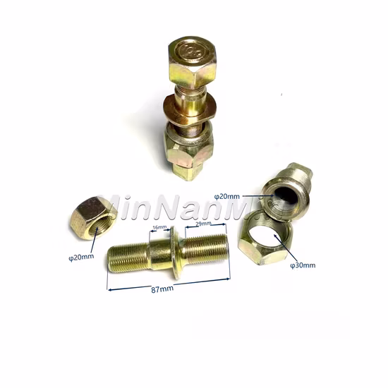 Bộ ốc vít thép chất lượng cao cho xe nâng Heli 5-7t 24353-72067, bao gồm đai ốc hex, bánh xe và bu lông trục trước