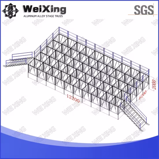 Sân khấu cưới cao cấp 40X20FT từ hợp kim nhôm với hệ thống ánh sáng tinh tế