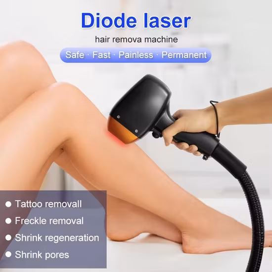 Sử dụng Băng Bạc Alexandrite Laser Diode Laser 755 808 1064 để Tẩy lông với 4 Bước chỉ cần