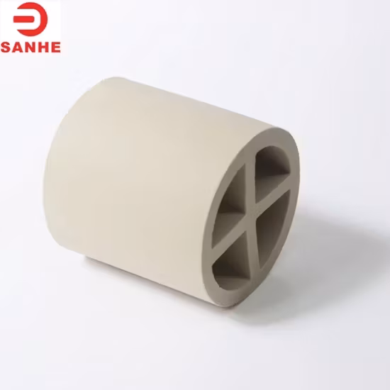 Vòng phân cách gốm chống axit và nhiệt độ cao dành cho tháp chứa hóa chất