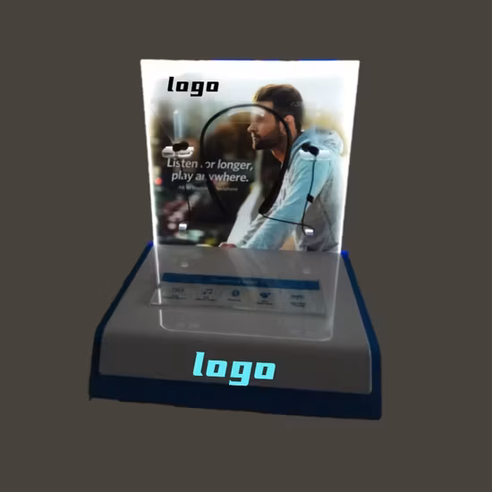 Đế tai nghe tùy chỉnh acrylic với ánh sáng đèn LED