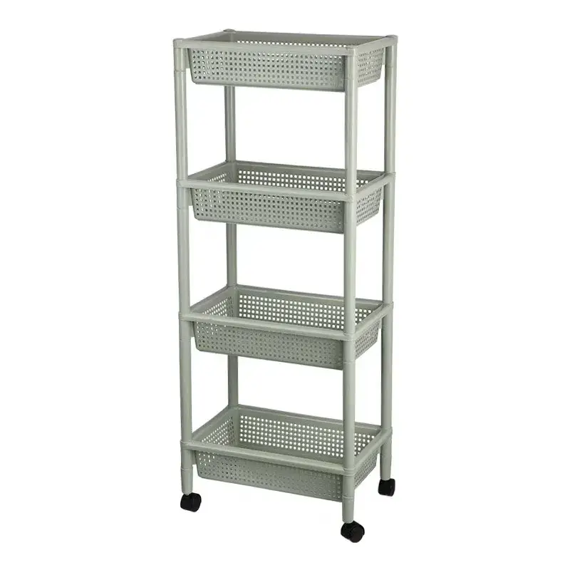 Xe đẩy nhựa lưới ba tầng tiện lợi cho việc sắp xếp trong gia đình hình ảnh 17-description