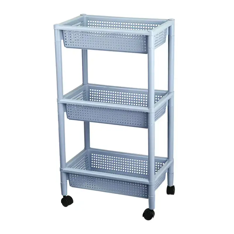 Xe đẩy nhựa lưới ba tầng tiện lợi cho việc sắp xếp trong gia đình hình ảnh 19-description