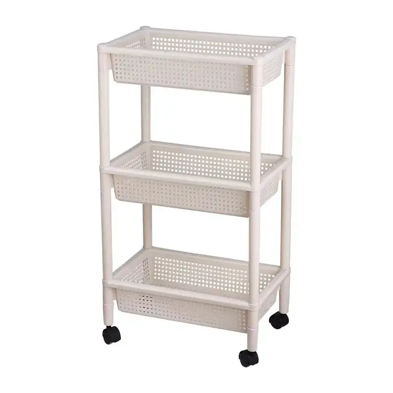 Xe đẩy nhựa lưới ba tầng tiện lợi cho việc sắp xếp trong gia đình hình ảnh 18-description