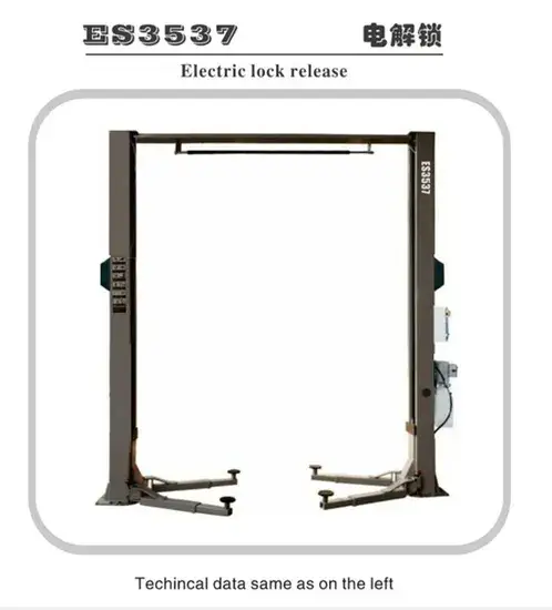 Thiết bị thang nâng điện hai cột 3.5ton với hệ thống thả điện sửa chữa ô tô trong gara