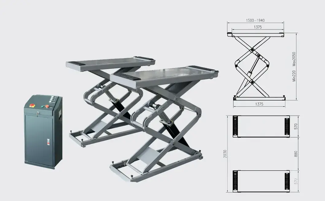 Thang nâng ô tô thủy lực cố định 3.5 tons dành cho việc đậu xe trong nhà hình ảnh 13-description