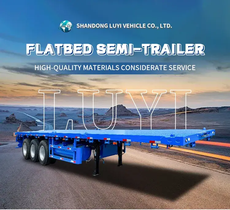 Tải Nặng: Rơ Moóc 40FT Nền Tảng Vận Chuyển Container Phẳng 40T 60T hình ảnh 12-description