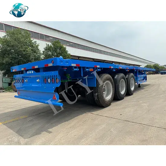Tải Nặng: Rơ Moóc 40FT Nền Tảng Vận Chuyển Container Phẳng 40T 60T