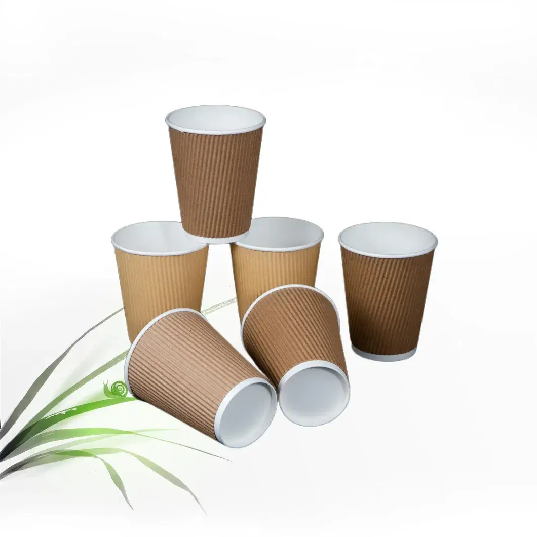 300g Cốc Giấy Dùng Để Uống Nước Cà Phê - Bộ 8 Cốc Giấy Đơn Tường Ống hình ảnh 15-description