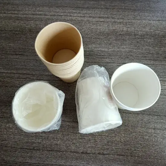 300g Cốc Giấy Dùng Để Uống Nước Cà Phê - Bộ 8 Cốc Giấy Đơn Tường Ống