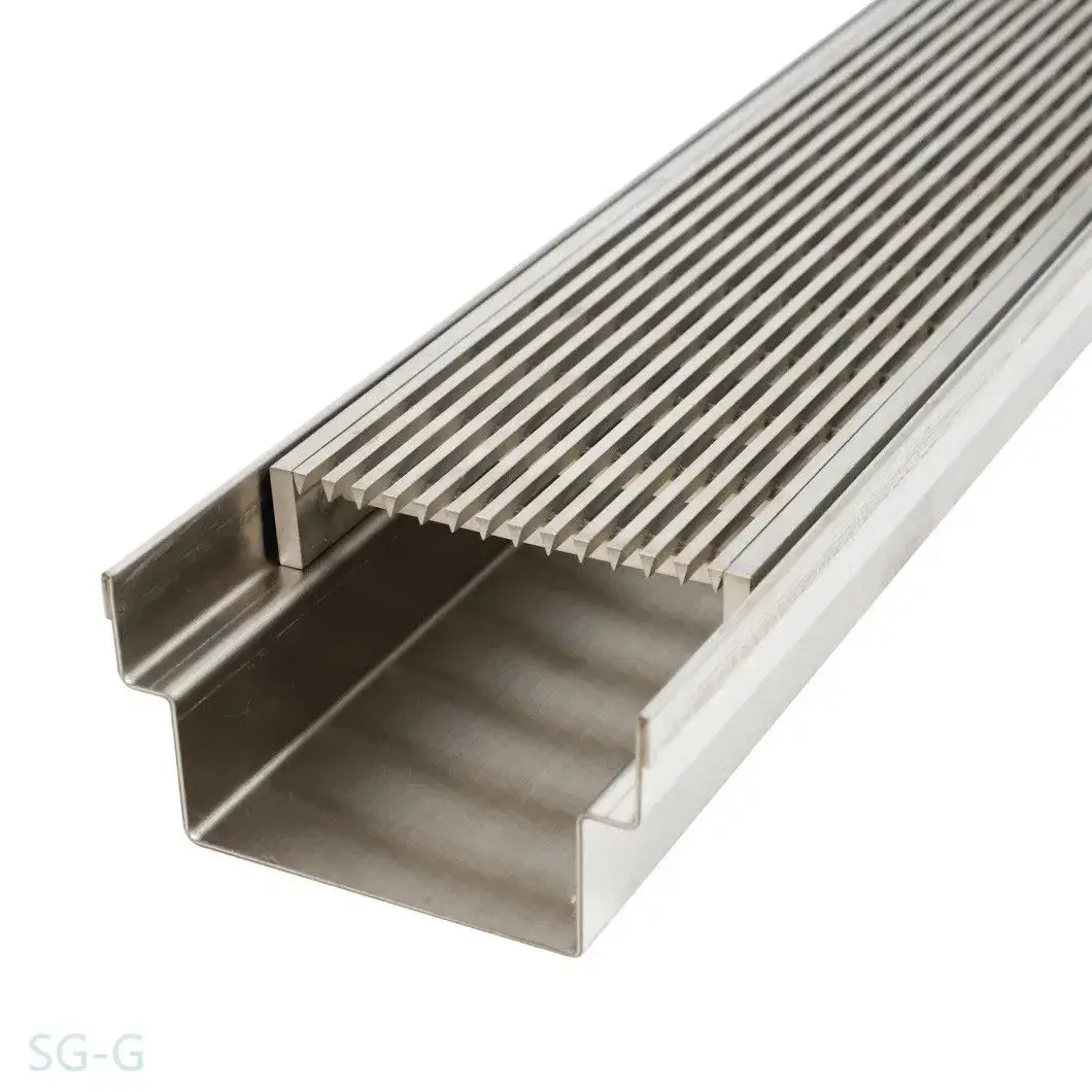Cống sàn inox 304/316 dành cho phòng tắm và khu vực thoát nước khách sạn, có nắp grating bằng thép không gỉ