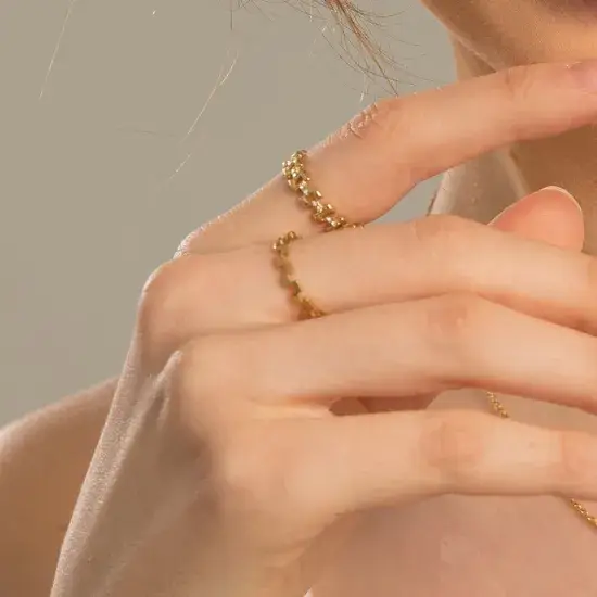 Dây chuyền liên kết thép không gỉ 316L tùy chỉnh, thiết kế đơn giản, có thể điều chỉnh kích thước