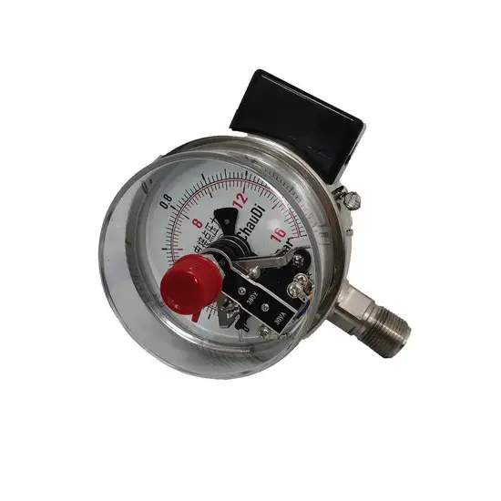 Đồng hồ áp suất điện tiếp xúc 380V với vật liệu thép không gỉ