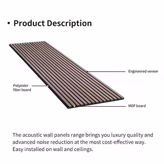 Tấm panel gỗ MDF Akupanel với thiết kế rãnh tường, dùng để trang trí và cách âm trong nội thất
