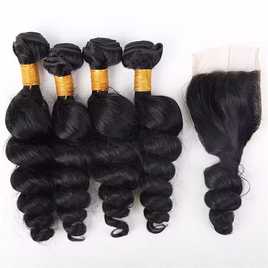 Tóc nguyên chất Mink Brazilian nối phần đóng kín - Sóng lỏng sâu và tóc virgin