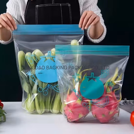 Túi bảo quản đa năng: túi nhựa trong suốt có khóa kéo, có thể viết lên và là sản phẩm bao bì poly tái sử dụng với màu trắng tinh tế