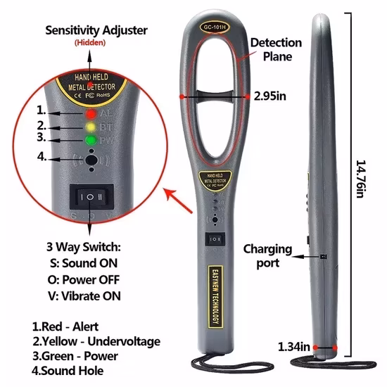 Máy phát hiện kim loại Esh-10: Thiết bị cầm tay, di động, tiên tiến mới