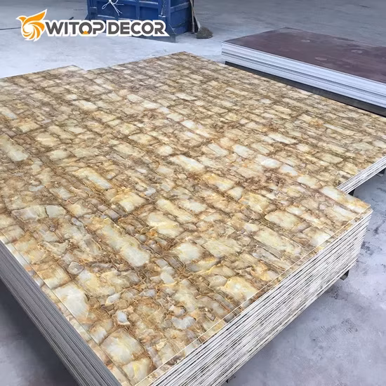 Tấm nhựa PVC hiệu ứng đá cẩm thạch bóng, sẵn sàng phục vụ theo kích thước yêu cầu