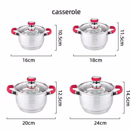 Bộ nồi inox đa dụng 12 món có lớp chống dính hiệu quả